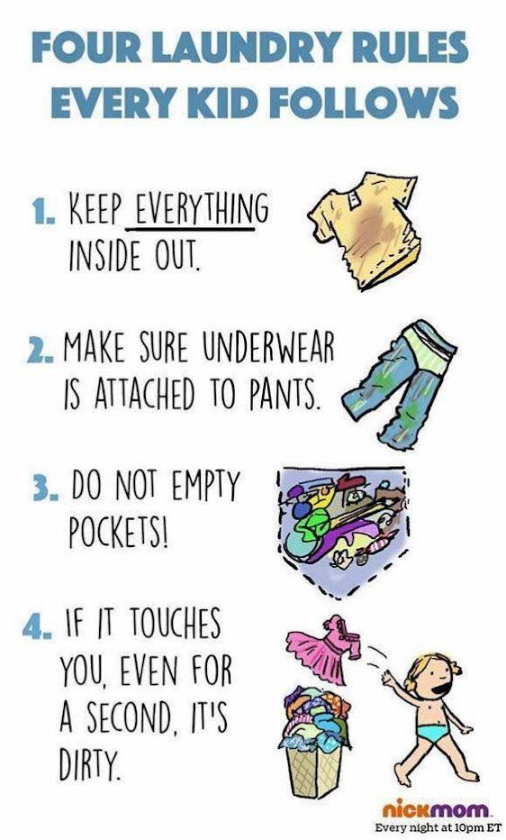 four laundry rules every kid follows | @yosoymamipr