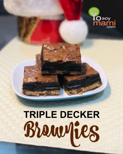 Receta de Triple Decker Brownies | YoSoyMami @zelmarl